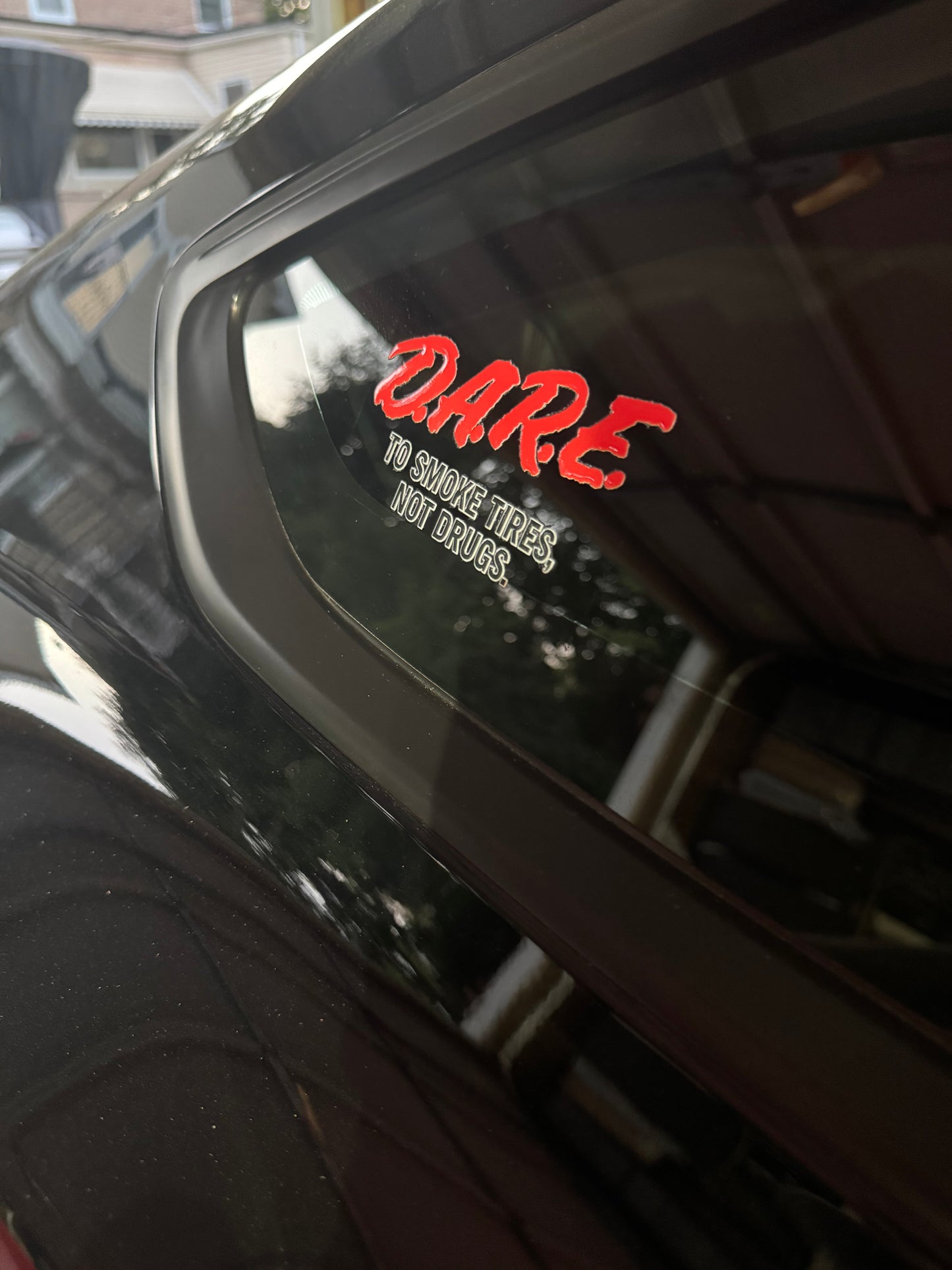 D.A.R.E. Parody Decal (Smoke Tires, Not Drugs)