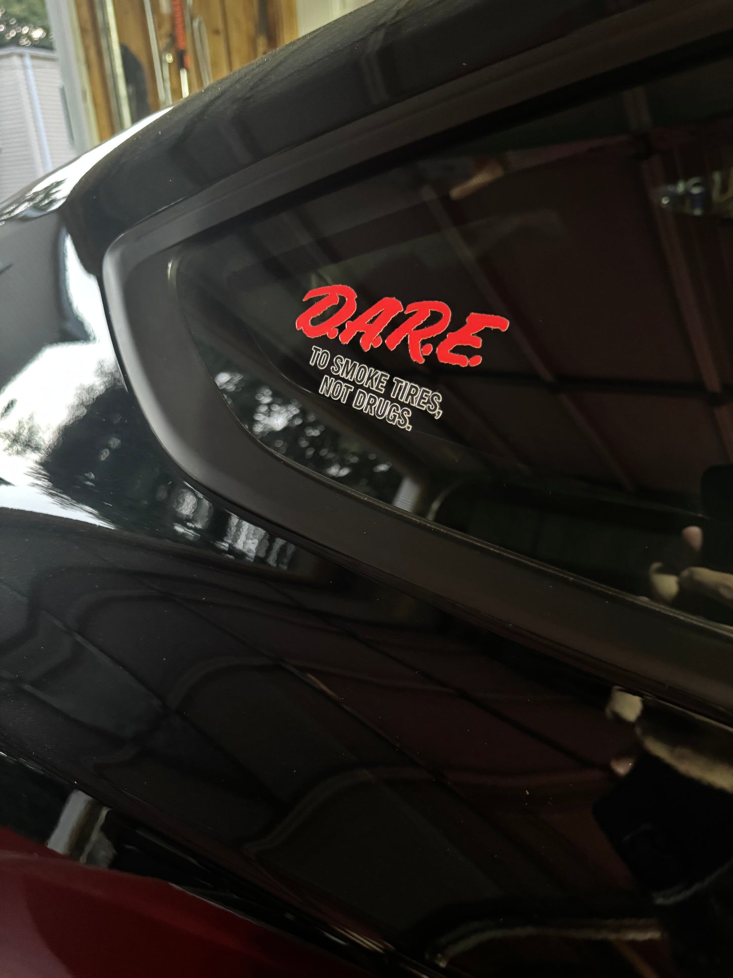 D.A.R.E. Parody Decal (Smoke Tires, Not Drugs)