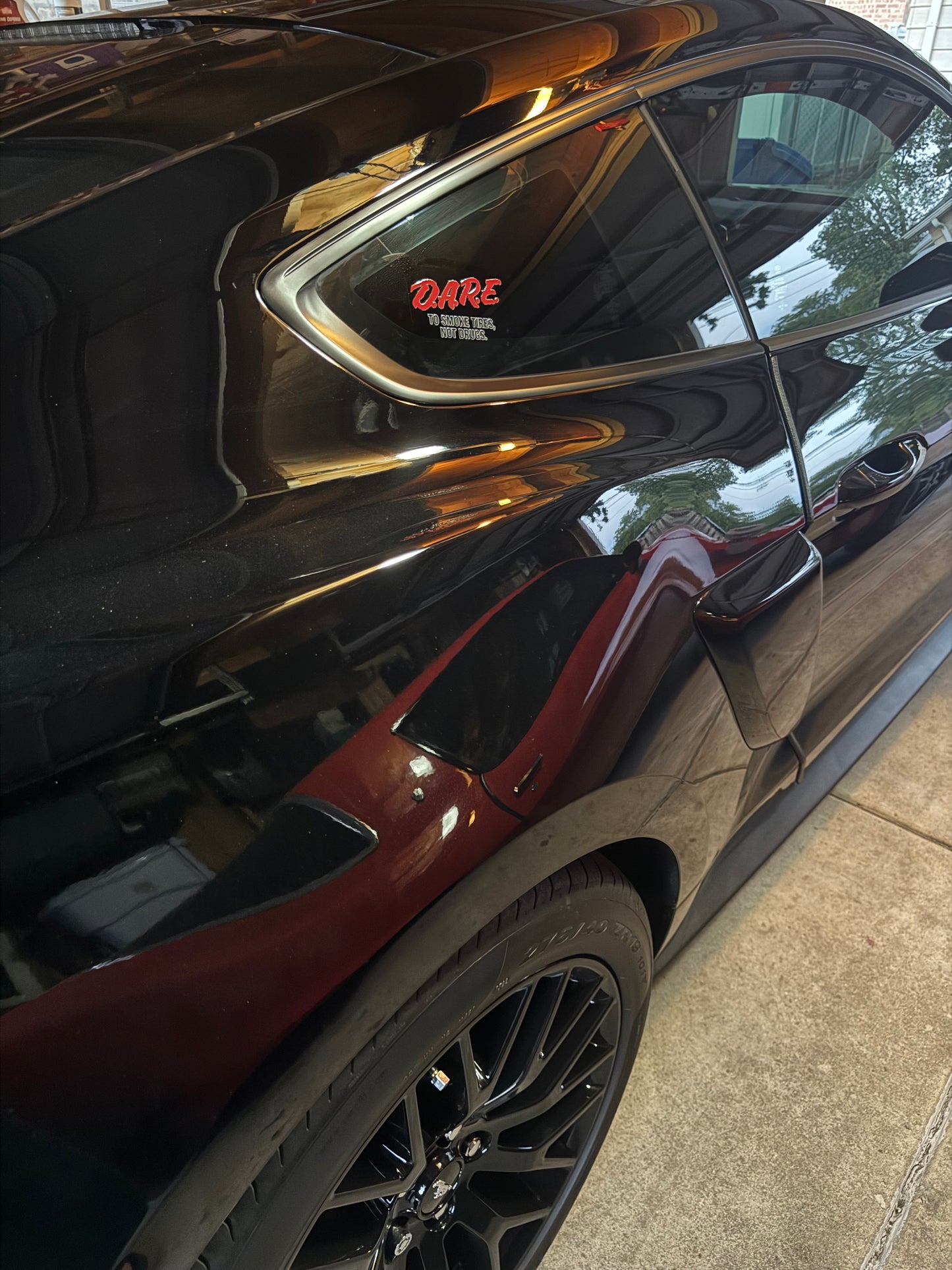 D.A.R.E. Parody Decal (Smoke Tires, Not Drugs)
